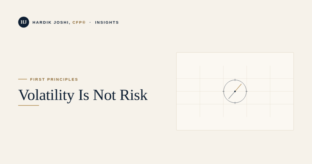 Week volatility is not risk